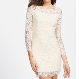 Eyelash Lace Overlay Bodycon Dress